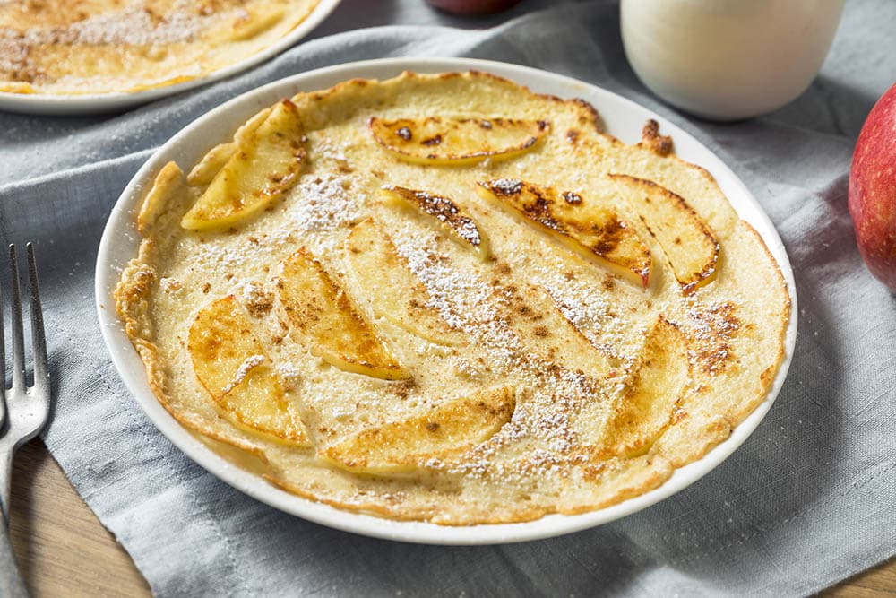 Homemade Apple Dutch Pannekoek Pancake